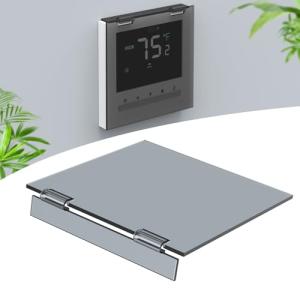 Flamorrow Air Conditioner Thermostat Panel Protection Cover, 4.7" x 5" Wall Panel Protector AC Controller Cover Panel, Anti-Touch Central Ac Protection Cover for Air Conditioning Panel, Acrylic