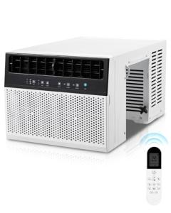 Esright 12,000 BTU Window Air Conditioner, U-Shaped AC Unit, Ultra Quiet (38 dB), Cools up to 350 Sq. Ft., Full Window View, Easy Installation, Energy Efficient, Remote Control, White