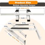 No Drilling Air Conditioner Support Bracket, Adjustable Window AC Bracket Fits Single & Double-Hung Windows, Heavy Duty Steel Holds Up to 220lbs for 5000-24000 BTU Units