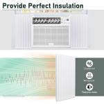 Flehomo Window Air Conditioner Insulation Foam Panels, AC Side Panels Kit, 17in H x 9in W x 7/8in T, Pack of 2, White