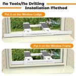 No Drilling Air Conditioner Support Bracket, Adjustable Window AC Bracket Fits Single & Double-Hung Windows, Heavy Duty Steel Holds Up to 220lbs for 5000-24000 BTU Units
