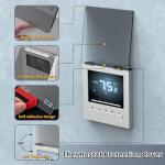 Flamorrow Air Conditioner Thermostat Panel Protection Cover, 4.7" x 5" Wall Panel Protector AC Controller Cover Panel, Anti-Touch Central Ac Protection Cover for Air Conditioning Panel, Acrylic
