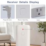 DIGITEN Wireless Thermostat Outlet Temperature Controlled Outlet with Power Cord for Heating and Cooling, Remote Control Plug in Thermostat 1800w for Space Heater, Fan, AC