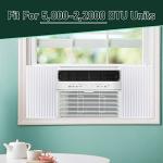 Flehomo Window Air Conditioner Insulation Foam Panels, AC Side Panels Kit, 17in H x 9in W x 7/8in T, Pack of 2, White