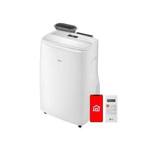 LG 10000 BTU SACC(14000 ASHRAE) Portable Air Conditioners [2023 New, Dual Inverter] Cools 450 Sqft Ultra Quiet & Easy Install WiFi App Medium & Large Room Air Conditioner AC Unit Home White LP1022FVSM