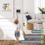 Flamorrow Air Conditioner Thermostat Panel Protection Cover, 4.7" x 5" Wall Panel Protector AC Controller Cover Panel, Anti-Touch Central Ac Protection Cover for Air Conditioning Panel, Acrylic