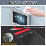 Flamorrow Air Conditioner Thermostat Panel Protection Cover, 4.7" x 5" Wall Panel Protector AC Controller Cover Panel, Anti-Touch Central Ac Protection Cover for Air Conditioning Panel, Acrylic