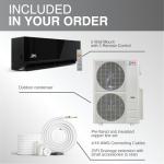 Cooper & Hunter 36,000 BTU 230V 4-Zone Ductless Mini Split Air Conditioner & Heat Pump – 9K+9K+9K+9K Black Wall Mounts Midnight Edition – 24 SEER2 Inverter – Includes 25FT Installation Kits