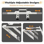 No Drilling Air Conditioner Support Bracket, Adjustable Window AC Bracket Fits Single & Double-Hung Windows, Heavy Duty Steel Holds Up to 220lbs for 5000-24000 BTU Units