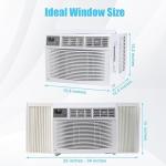 KOKEBREN Window Air Conditioner - 12000 BTU For Medium Rooms Up To 550 Sq Ft.,3-In-1 Fan/Dehumidifier Window AC Unit With Remote Control,Supports Remote Control Via Mobile Phone,White