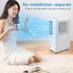 Portable Air Conditioner, 3-in-1 Portable Air Cooler for Personal Space - Fan, Humidifier, and Cools for 110 Sq Ft, with Remote, for Bedroom Home Office Garage