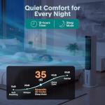 SereneLife Evaporative Air Cooler Tower with Remote, 5L Tank, 4 Ice Boxes, 3 Speeds, Quiet Standing Cooler with Oscillation for Home, Office or Bedroom, Portable & Energy Efficient, 10” x 13” x 39”