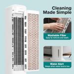 SereneLife Evaporative Air Cooler Tower with Remote, 5L Tank, 4 Ice Boxes, 3 Speeds, Quiet Standing Cooler with Oscillation for Home, Office or Bedroom, Portable & Energy Efficient, 10” x 13” x 39”