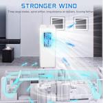 Portable Air Conditioner, 3-in-1 Portable Air Cooler for Personal Space - Fan, Humidifier, and Cools for 110 Sq Ft, with Remote, for Bedroom Home Office Garage