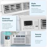 Antarctic Star 8,000 BTU Air Conditioner Winodw Unit Cools up to 350 Sq. Ft. with 7 Modes, Ultra-quiet Window AC Unit with Remote Control, Easy to Install, Energy Saving, White