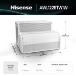 Hisense AWL1225TW1W Window Air Conditioner, White, 12000 BTU Smart Inverter, L Shaped, Open Window Flexibility, Easy Installation, Ultra Quiet, 37.6% more Energy Saving, Bracket Included, 2Y Warranty