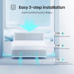 Hisense AWL1225TW1W Window Air Conditioner, White, 12000 BTU Smart Inverter, L Shaped, Open Window Flexibility, Easy Installation, Ultra Quiet, 37.6% more Energy Saving, Bracket Included, 2Y Warranty