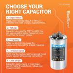 Round Run Start Capacitor for HVAC & AC Units