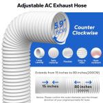 Cestluck Portable AC Window Vent Kit with Hose