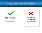 UpBright 24V AC/DC Adapter Compatible with Philips Hue Go 798835 800136 71460 60 7146060C6 HueGo LED Light HF12 HF18 HF24 S018QU2400075 S018QU2400050 S012BSM2400050 24VDC 6W 12W Power Supply Charger