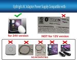 UpBright 24V AC/DC Adapter Compatible with Philips Hue Go 798835 800136 71460 60 7146060C6 HueGo LED Light HF12 HF18 HF24 S018QU2400075 S018QU2400050 S012BSM2400050 24VDC 6W 12W Power Supply Charger