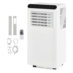 GarveeLife Efficient & Quiet Cooling - 8000 BTU 4-in-1 Portable Air Conditioner with Dehumidifier, Fan & Sleep Mode - Cools up to 350 Sq.Ft - Remote, 24H Timer, Window Kit - White Control Panel
