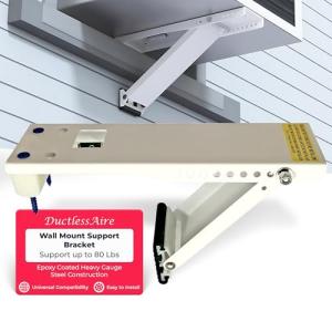 DuctlessAire DA-80 Wall Mount Support Bracket - Heavy Duty Air Conditioner Support Brackets - Air Conditioner Window Unit, Mini Split, HVAC Brackets - Outdoor Wall Mounted Window AC Bracket (80 lbs)