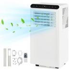 GarveeLife Efficient & Quiet Cooling - 8000 BTU 4-in-1 Portable Air Conditioner with Dehumidifier, Fan & Sleep Mode - Cools up to 350 Sq.Ft - Remote, 24H Timer, Window Kit - White Control Panel