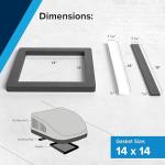 Camco 14-Inch x 14-Inch Camper Roof A/C Gasket Kit - Features a Waterproof Compression Seal, Self-Adhesive Picture Frame Gasket, and Self-Adhesive Leveling Pads (25071)