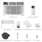 8000 BTU Window Air Conditioner, Energy Saving Window AC Unit with WiFi, Remote Control, App Control & Timer Function for Bedroom, Office, Living Room
