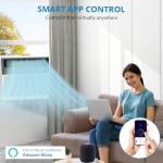 Window Air Conditioner,6000 BTU U-Shaped & Air Conditioner Window Unit,Window Ac - Ultra Quiet, Energy Efficient, Cools Up To 350 Sq.Ft.-App Control,6 Modes,Sleep Mode,For Bedroom,Office,Room