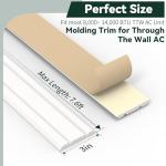 Flehomo Through The Wall AC Trim, Adhesive Trim for Through The Wall Air Conditioner Units, Foam Sealer Gap Trim, Windproof & Nice Appearance