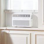Keystone 8,000 BTU Window Mounted Inverter Air Conditioner with Quiet, High Efficiency Operation and Remote, Window AC Unit for Apartment, Living Room, Bathroom, Small/Medium Rooms up to 350-Sq. Ft.