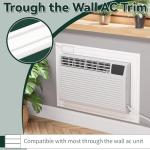 Flehomo Through The Wall AC Trim, Adhesive Trim for Through The Wall Air Conditioner Units, Foam Sealer Gap Trim, Windproof & Nice Appearance
