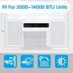 Air Jade Window Air Conditioner Side Panels, Extendable Up to 17" H x 15" W, Extra Wide AC Side Panels for 5,000 to 14,000 Btu Window AC Units, Pack of 2