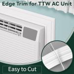 Flehomo Through The Wall AC Trim, Adhesive Trim for Through The Wall Air Conditioner Units, Foam Sealer Gap Trim, Windproof & Nice Appearance