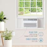 Keystone 8,000 BTU Window Mounted Inverter Air Conditioner with Quiet, High Efficiency Operation and Remote, Window AC Unit for Apartment, Living Room, Bathroom, Small/Medium Rooms up to 350-Sq. Ft.