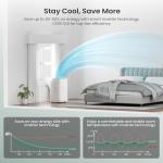 ZAFRO Inverter Portable Air Conditioners, 16000 BTU (12000 BTU SACC) Smart Portable AC Unit with Dual Hose/Ultra Quiet(42dB)/Drainage-free Cooling/24Hrs Timer/APP/Remote for Multi-Scenario Use