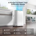 ZAFRO Portable Air Conditioners 16,000 BTU (12,000 BTU SACC), Ultra Quiet(42dB) Smart AC with Drainage-free Cooling/Dual Duct/24Hrs Timer/APP/Remote/Cool, Fan & Dehumidifier Modes for Rooms