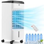 Uthfy Portable Air Conditioners, 3 IN 1 Evaporative Air Cooler with Detachable Water Tank, 6 Ice Packs, 12H Timer, 120° Oscillation, Remote, 3 Speeds, 4 Modes, Swamp Cooler for Bedroom, Office