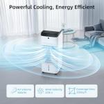 MEPTY Swamp Cooler, Windowless Portable Air Conditioners with Oscillation, Evaporative Air Cooler with Remote,12H Timer, Air Cooler Fan with 3Modes&Speeds for Bedroom Indoor Room