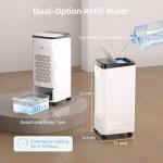 MEPTY Swamp Cooler, Windowless Portable Air Conditioners with Oscillation, Evaporative Air Cooler with Remote,12H Timer, Air Cooler Fan with 3Modes&Speeds for Bedroom Indoor Room