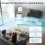 MEPTY Swamp Cooler, Windowless Portable Air Conditioners with Oscillation, Evaporative Air Cooler with Remote,12H Timer, Air Cooler Fan with 3Modes&Speeds for Bedroom Indoor Room