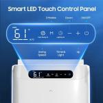 14000 BTU Portable Air Conditioners,Cools Up to 700 Sq.Ft,Portable AC Unit with Remote Control,Cooling,Fan,Dehumidification,Sleep Mode& Installation Kits for Large Rooms,White