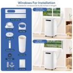 14000 BTU Portable Air Conditioners,Cools Up to 700 Sq.Ft,Portable AC Unit with Remote Control,Cooling,Fan,Dehumidification,Sleep Mode& Installation Kits for Large Rooms,White