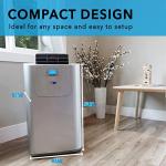 Whynter Portable Air Conditioner 12,000 BTU & Heater with Dual Hose Dehumidifier & Cooling Fan for 400 Sq Ft Rooms, Includes AC Unit Window Kit Elite ARC-122DHP (7,000 SACC), Silver