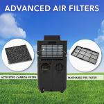 Whynter Portable Air Conditioner 12,000 BTU & Heater with Dual Hose Dehumidifier & Cooling Fan for 400 Sq Ft Rooms, Includes AC Unit Window Kit Elite ARC-122DHP (7,000 SACC), Silver