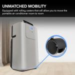Whynter Portable Air Conditioner 12,000 BTU & Heater with Dual Hose Dehumidifier & Cooling Fan for 400 Sq Ft Rooms, Includes AC Unit Window Kit Elite ARC-122DHP (7,000 SACC), Silver