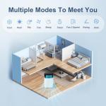 DOMANKI 14000 BTU Portable Air Conditioner and Heater for Room up 700 Sq. Ft.,4-IN-1 Quiet Portable Ac Unit with Heater Dehumidifier Fan Function, Remote Control, Sleep Mode, 24H Timer (Black)