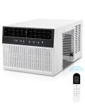 Esright 10,000 BTU Window Air Conditioner, U-Shaped AC Unit, Ultra Quiet (38 dB), Cools up to 250 Sq. Ft., Full Window View, Easy Installation, Energy Efficient, Remote Control, White